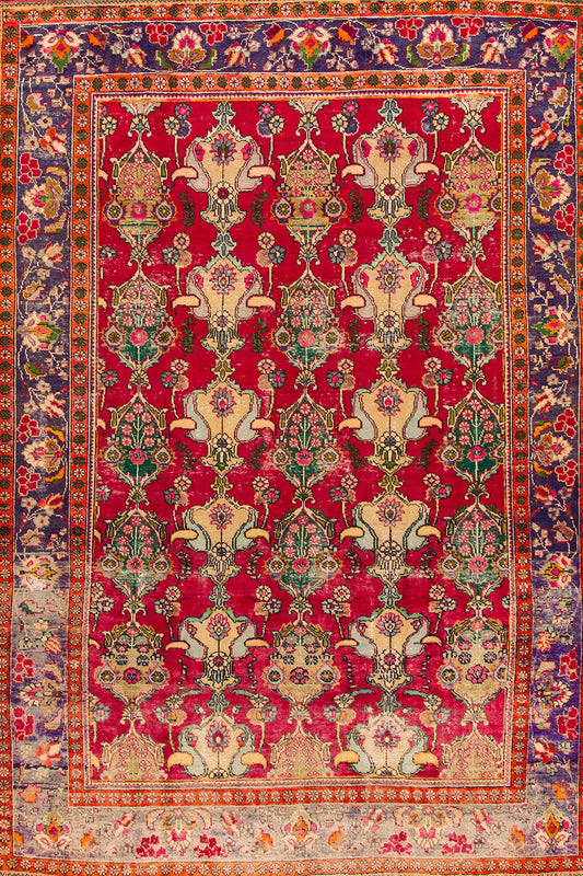 Vintage Persian Tabriz Rug - 8'7'' x 12'5"