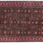 Beautiful brown and pink handmade wool rug
