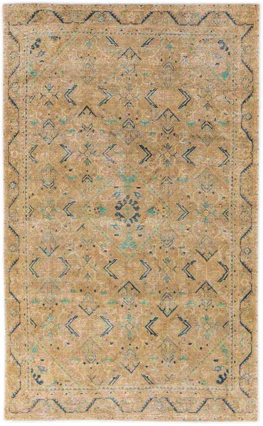 Vintage Persian Distressed Wool Rug - 4'2" x 6'11"