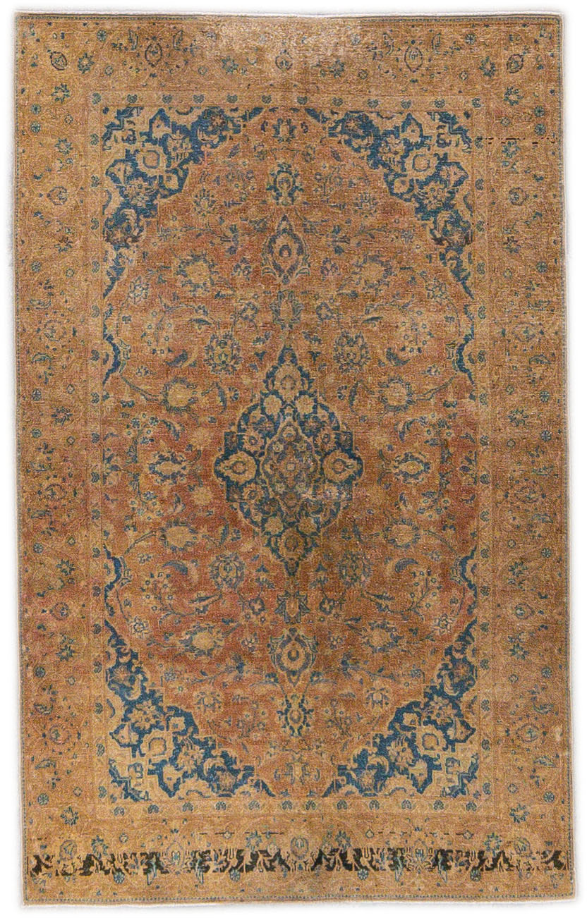 Vintage Persian Distressed Wool Rug - 4'5" x 7'1"