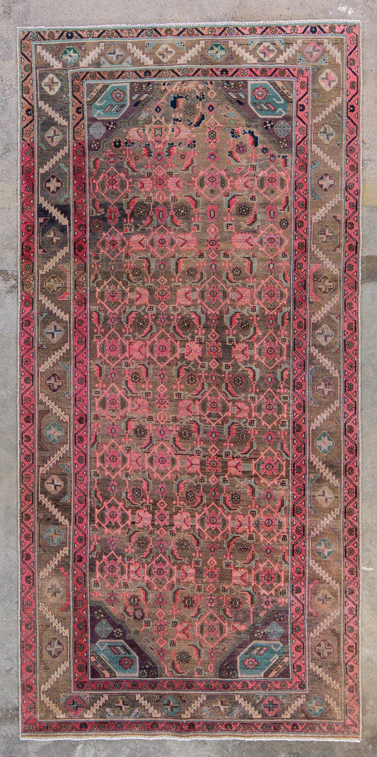 Vintage Persian Handmade Rug - 4'10" x 10'
