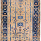 Beautiful blue and beige handknotted wool rug 