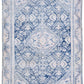 Blue and White Wool Rug - 4'2" x 6'5"