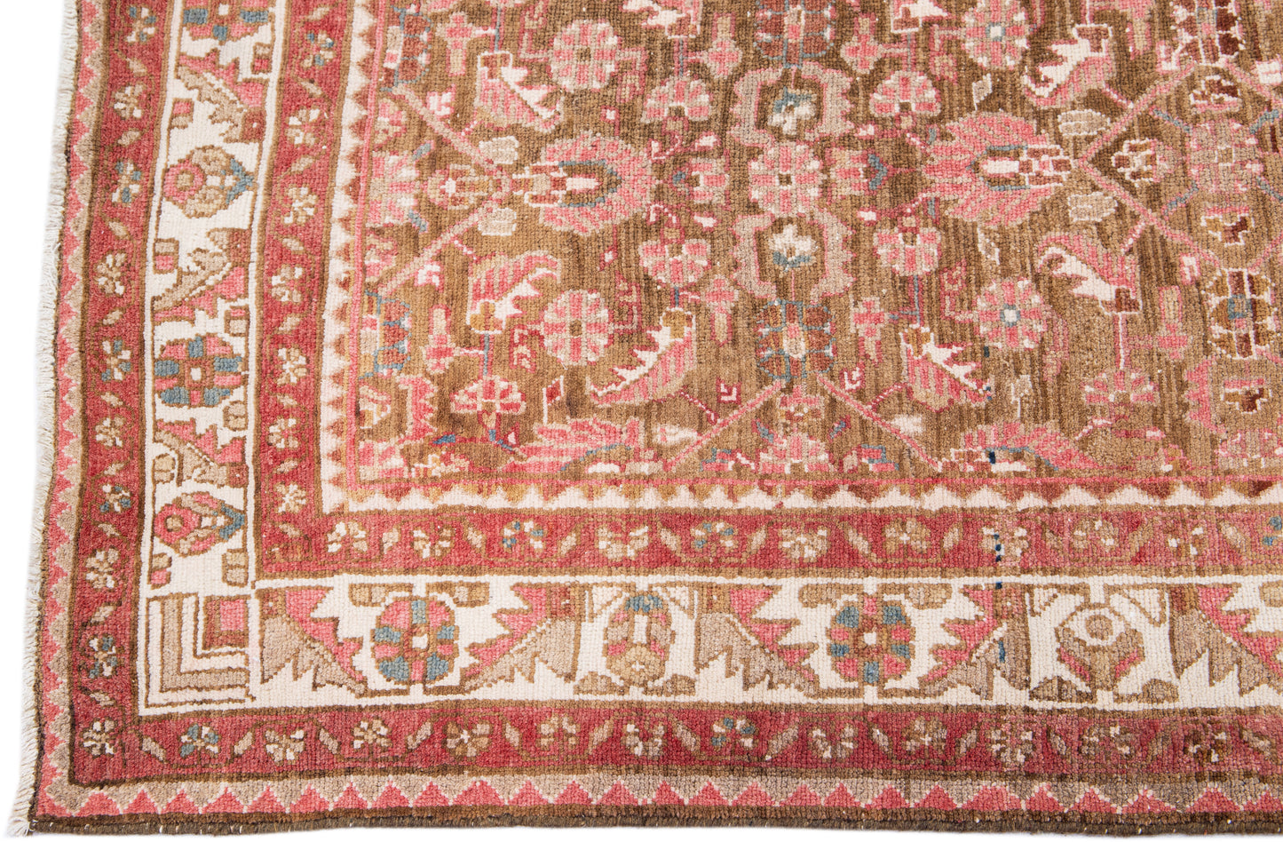 Red Persian Wool Runner Rug - 3'6'' x 13'2''