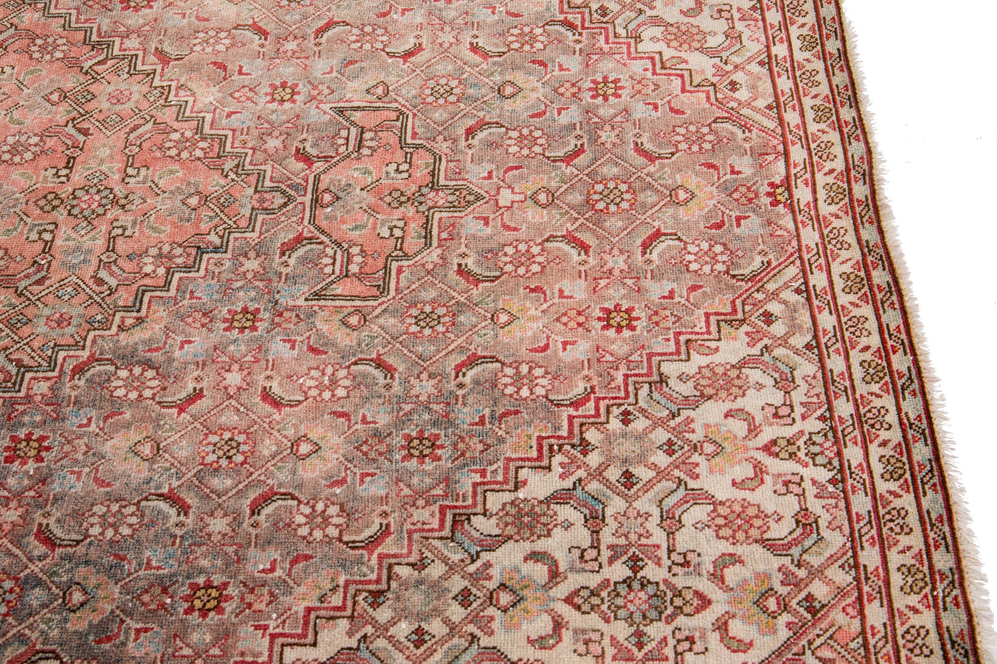 Elegant Red Tabriz Wool Rug - 6'7'' x 8'11''