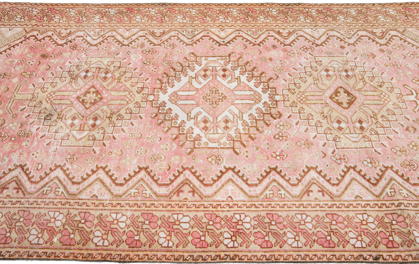 Stylish Vintage Red Persian Mahal Wool Rug - 5'1'' x 9'9''