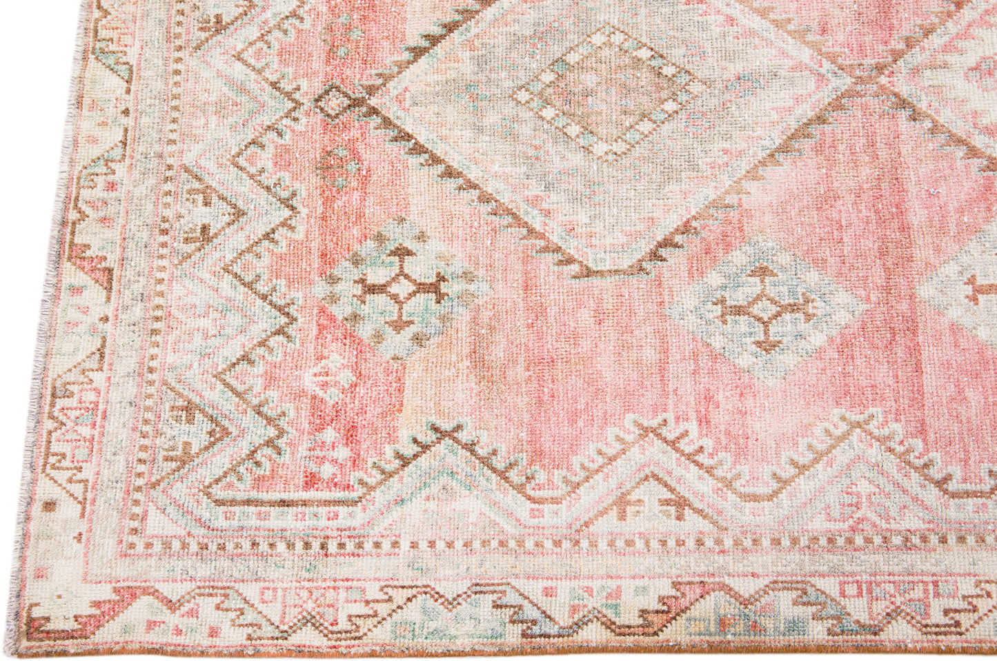 Gorgeous Faded Red Mahal Wool Rug - 5' x 8'3"