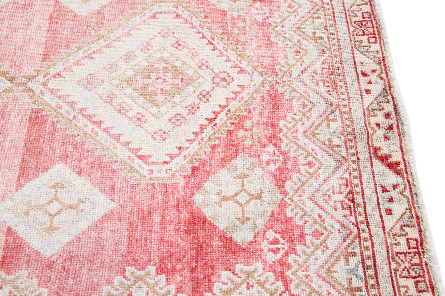 Gorgeous Faded Red Mahal Wool Rug - 5' x 8'3"