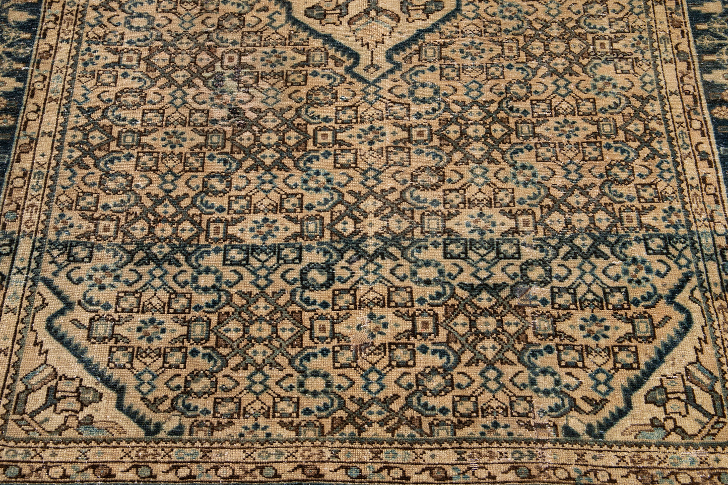 Vintage Persian Distressed Handmade Rug - 4'9'' x 6'9"