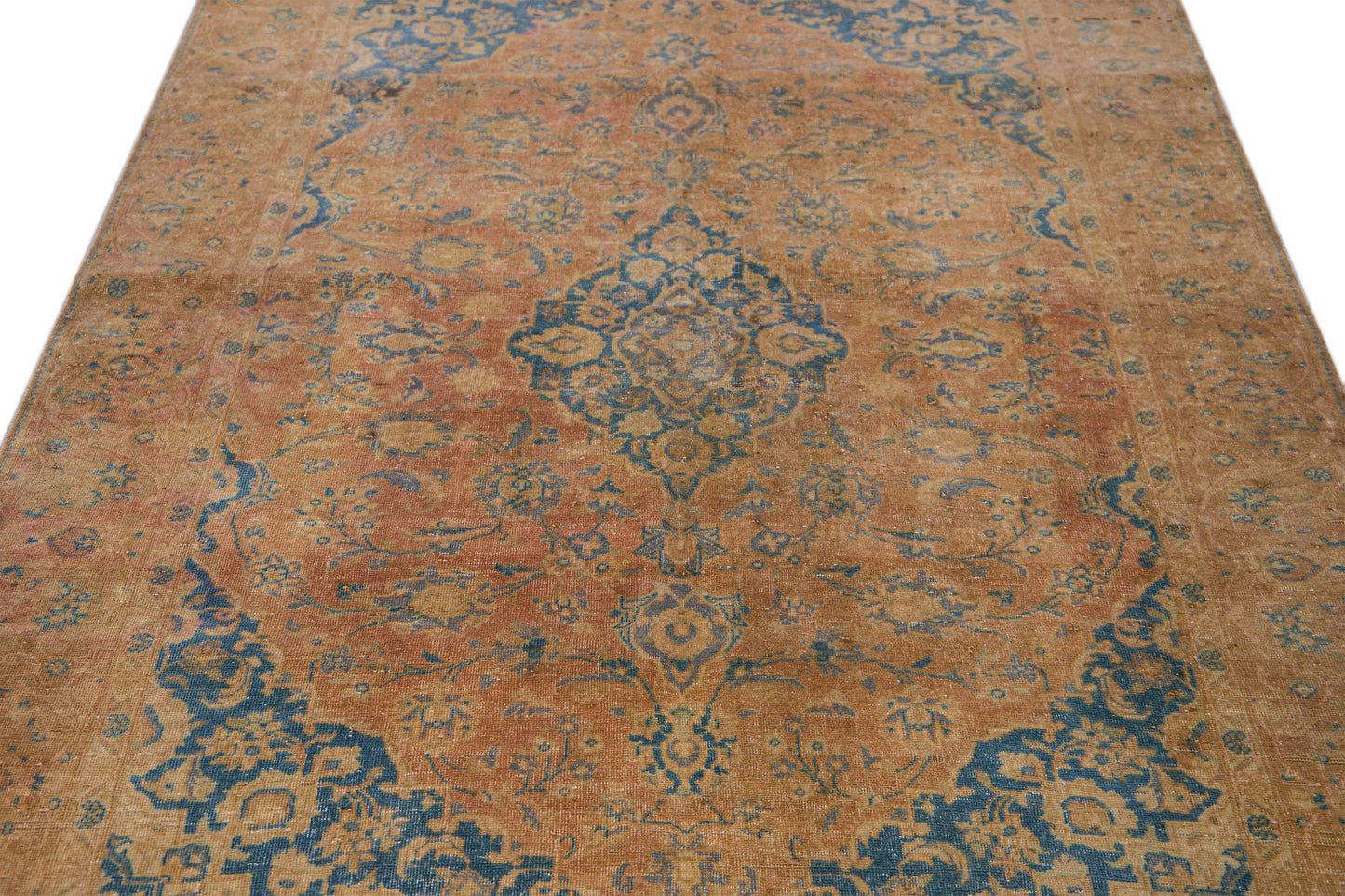 Vintage Persian Distressed Wool Rug - 4'5" x 7'1"