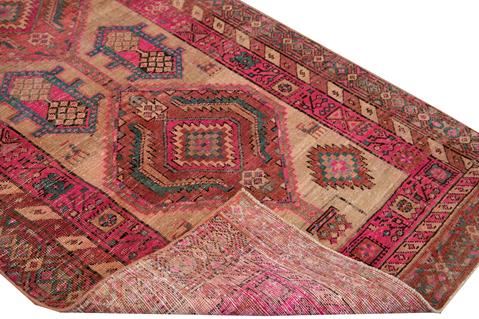 Vintage Persian Distressed Wool Runner - 3'11" x 10'2"