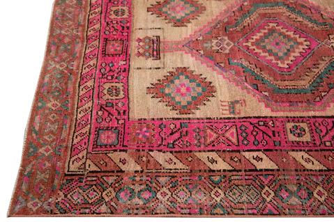 Vintage Persian Distressed Wool Runner - 3'11" x 10'2"