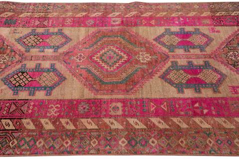 Vintage Persian Distressed Wool Runner - 3'11" x 10'2"