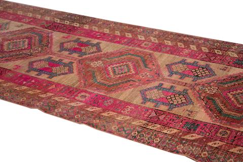 Vintage Persian Distressed Wool Runner - 3'11" x 10'2"