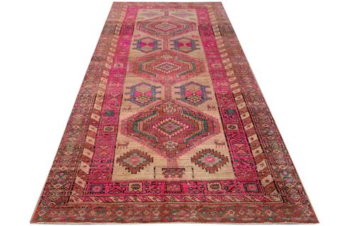 Vintage Persian Distressed Wool Runner - 3'11" x 10'2"