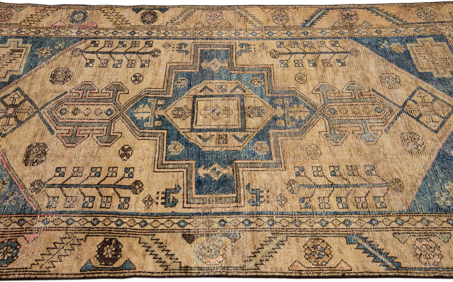 Vintage Persian Distressed Wool Rug - 3'9'' x 6'8"