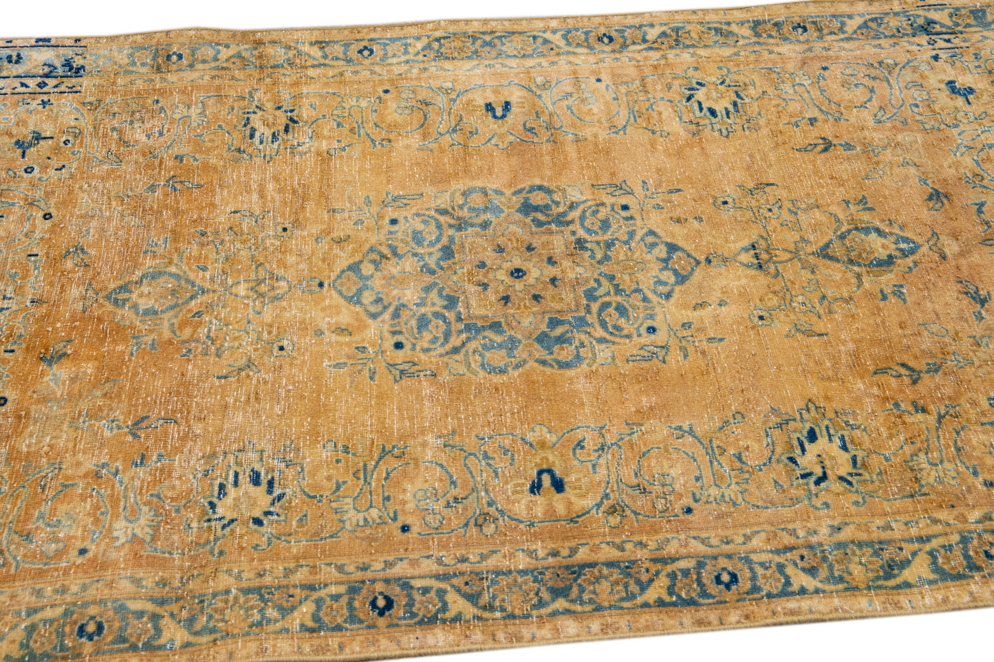 Vintage Persian Distressed Handmade Wool Rug - 3'5'' x 5'6''