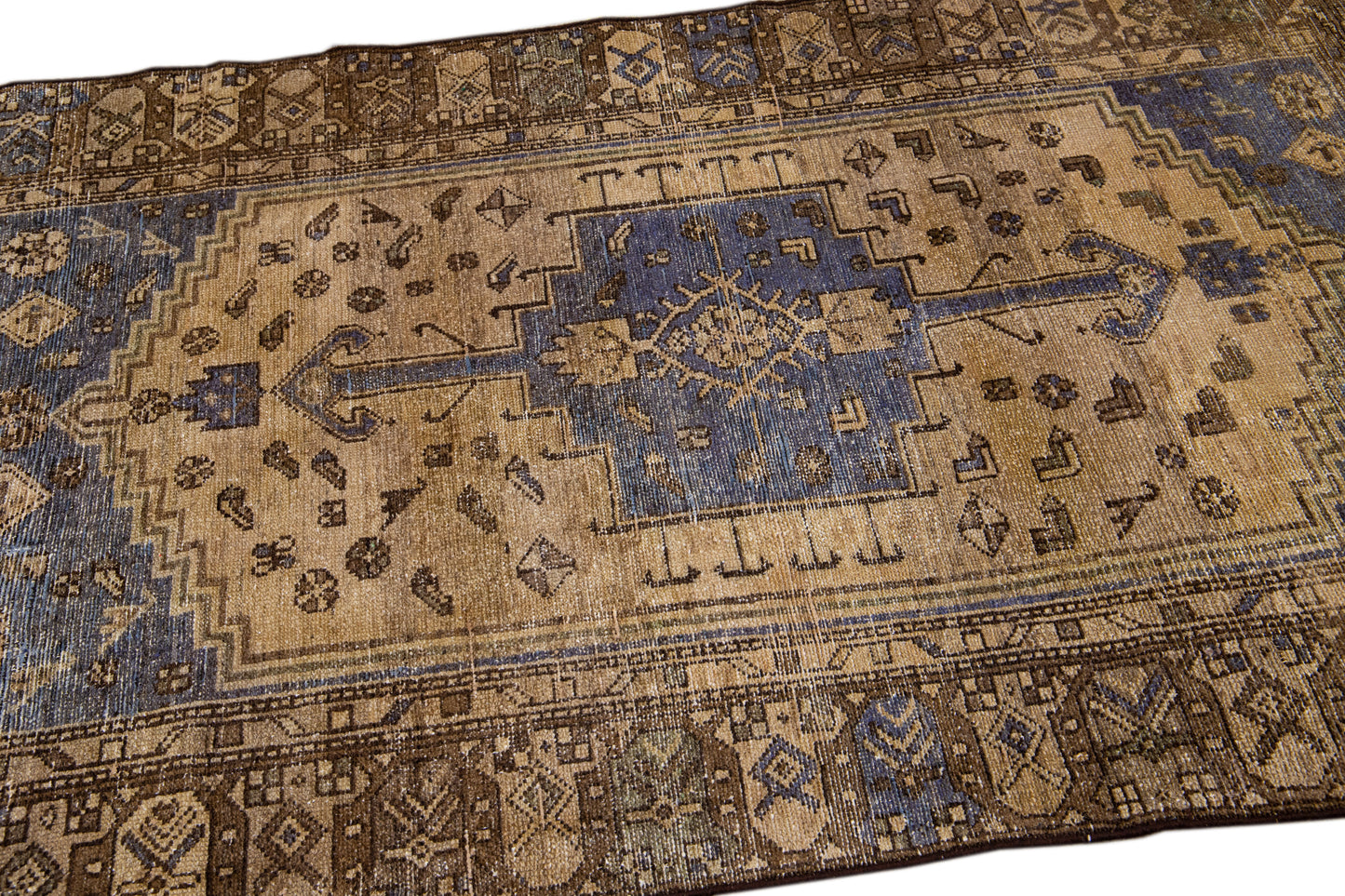 Vintage Distressed Wool Rug - 4' x 6'