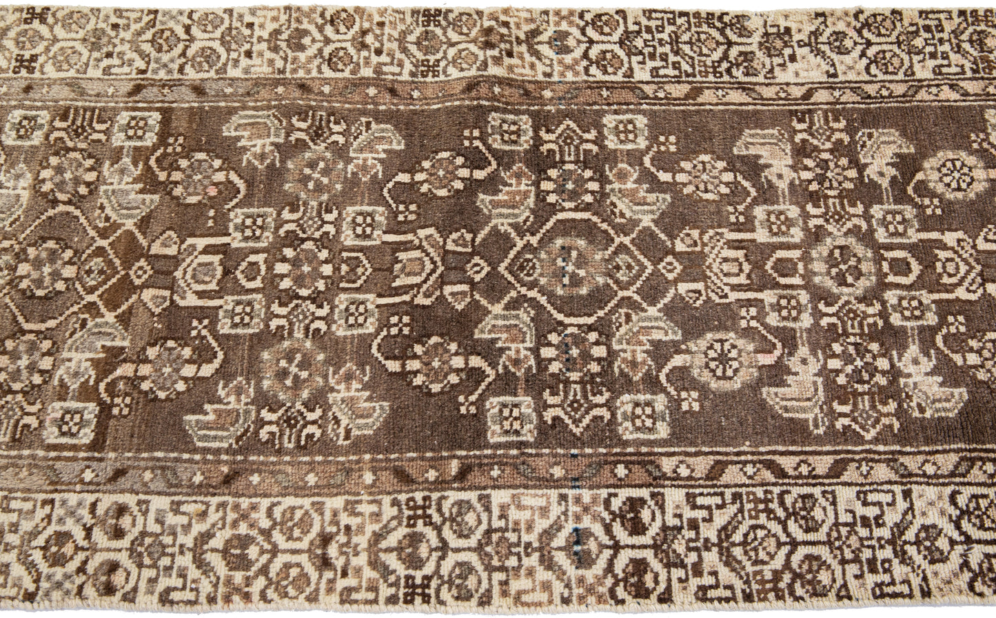 Mammoth Rugs Brown Wool Runner Rug - 2'6'' x 7'9"