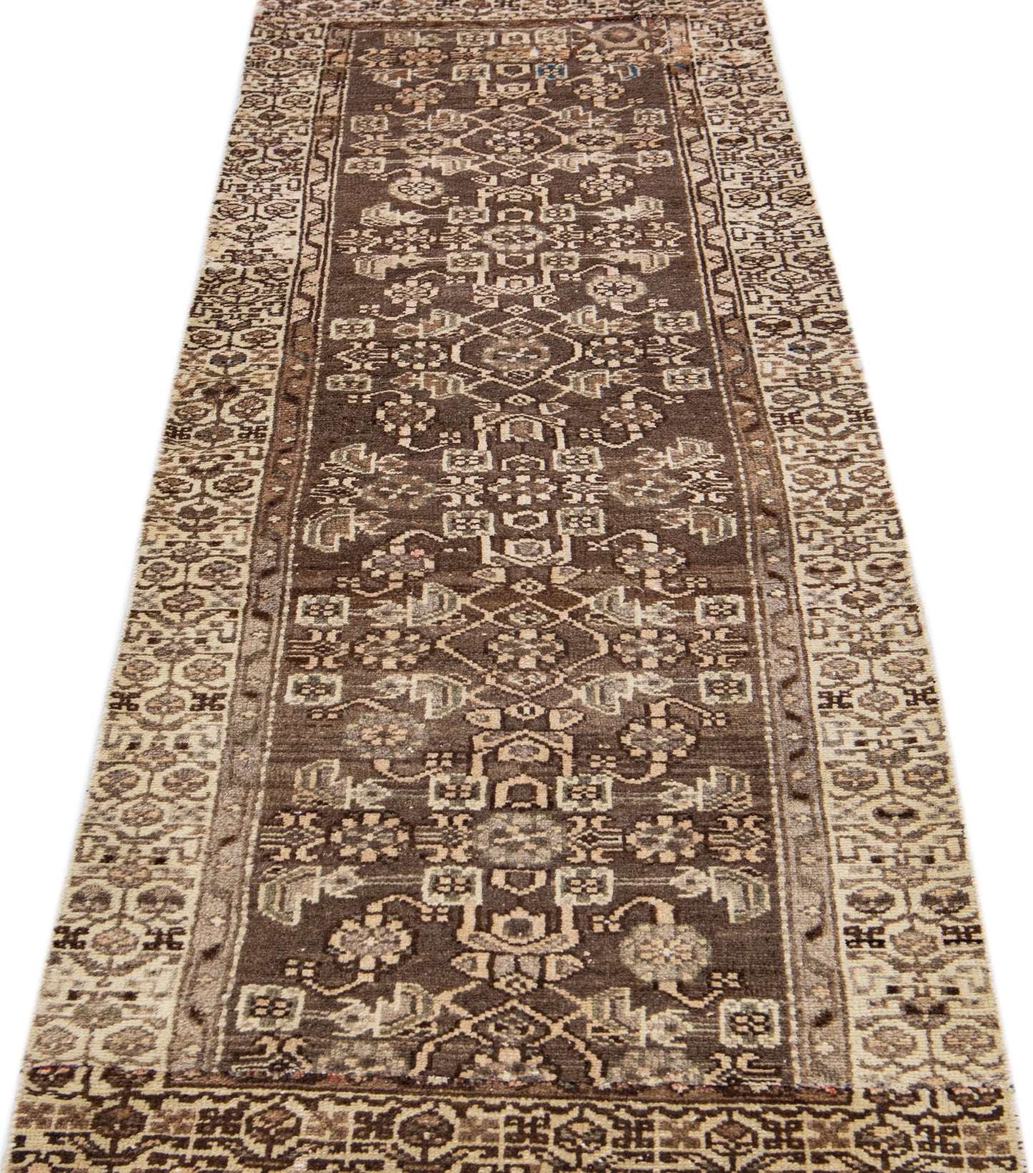 Mammoth Rugs Brown Wool Runner Rug - 2'6'' x 7'9"