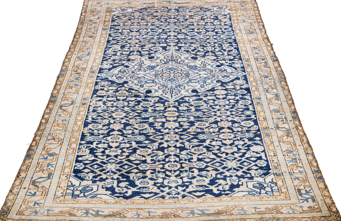 Gorgeous Traditional Blue Persian Wool Rug - 4'1'' x 7'