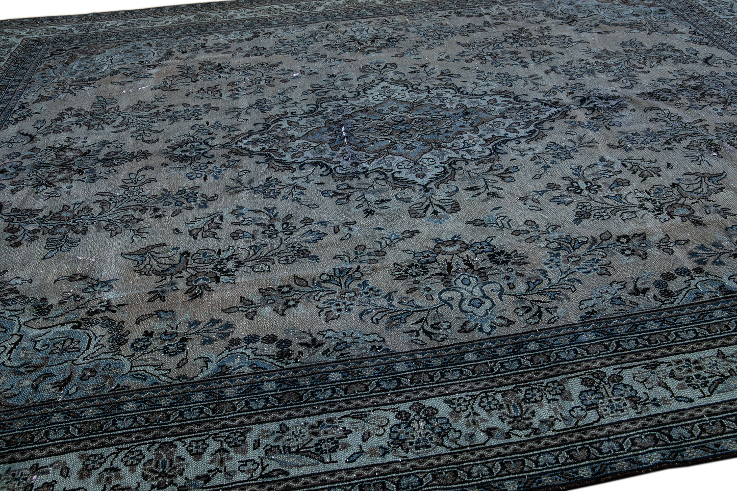 Vintage Persian Shabby Chic Wool Rug - 10'3'' x 13'5'