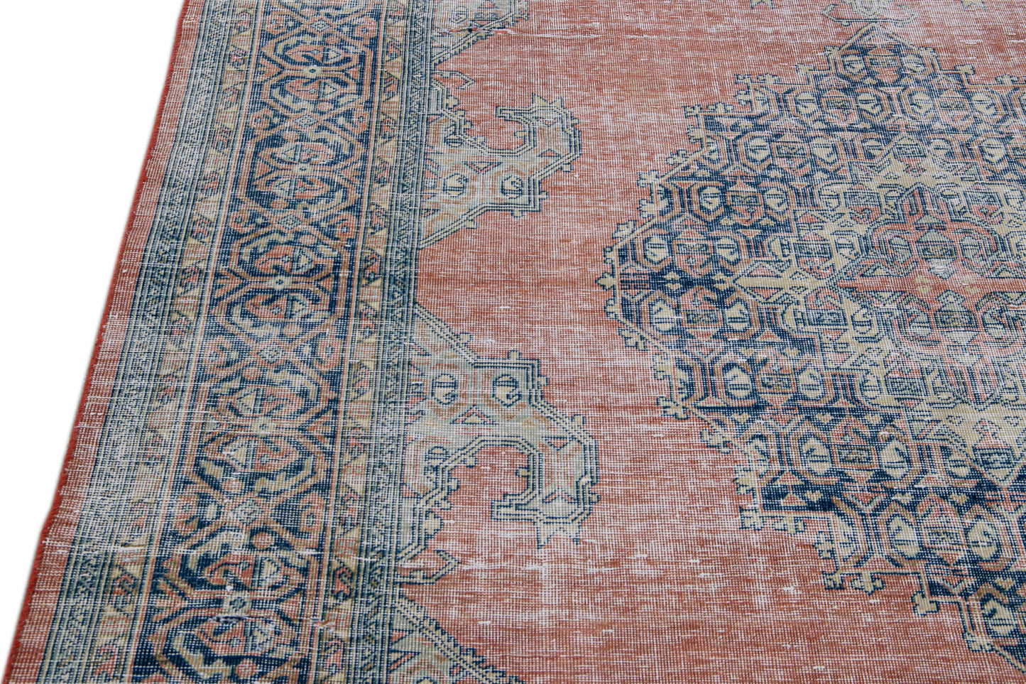 Vintage Shabby Chic Malayer Wool Rug - 6'10" x 10'