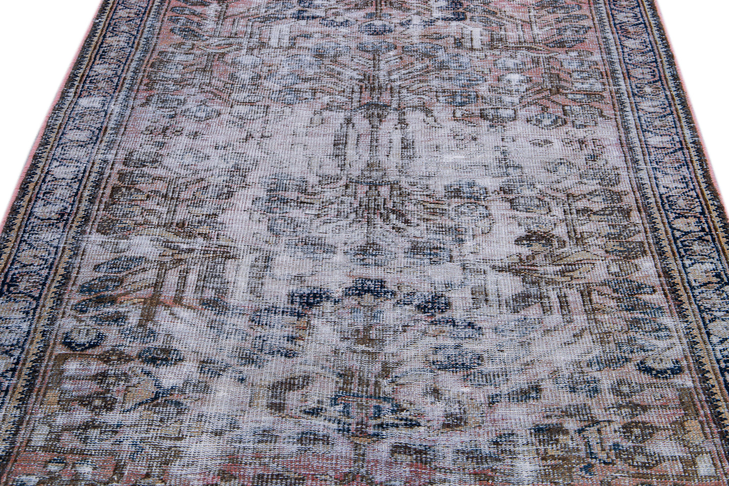 Vintage Distressed Persian Rug - 4' x 6'3"