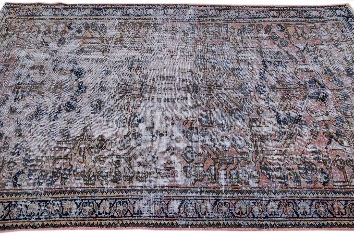 Vintage Distressed Persian Rug - 4' x 6'3"