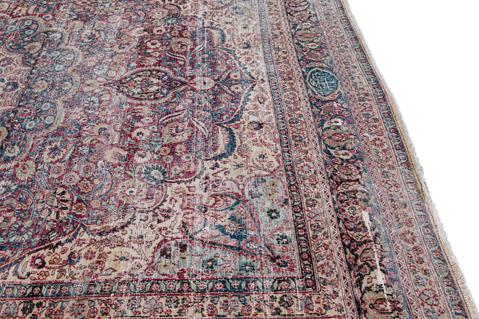 Vintage Distressed Wool Rug - 8'10" x 11'1"