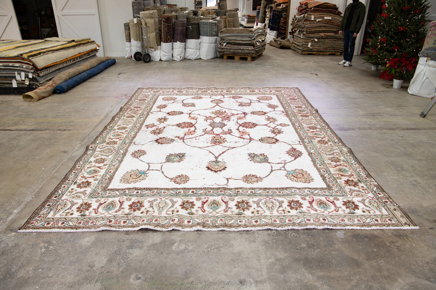 Vintage Persian Distressed Rug - 9'7'' x 12'8"