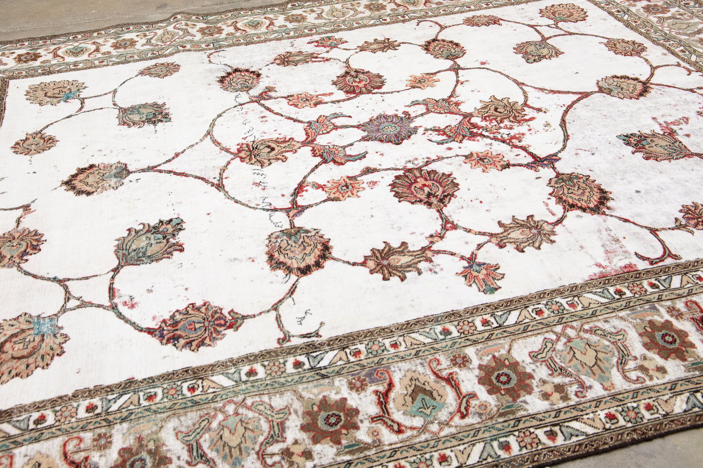 Vintage Persian Distressed Rug - 9'7'' x 12'8"