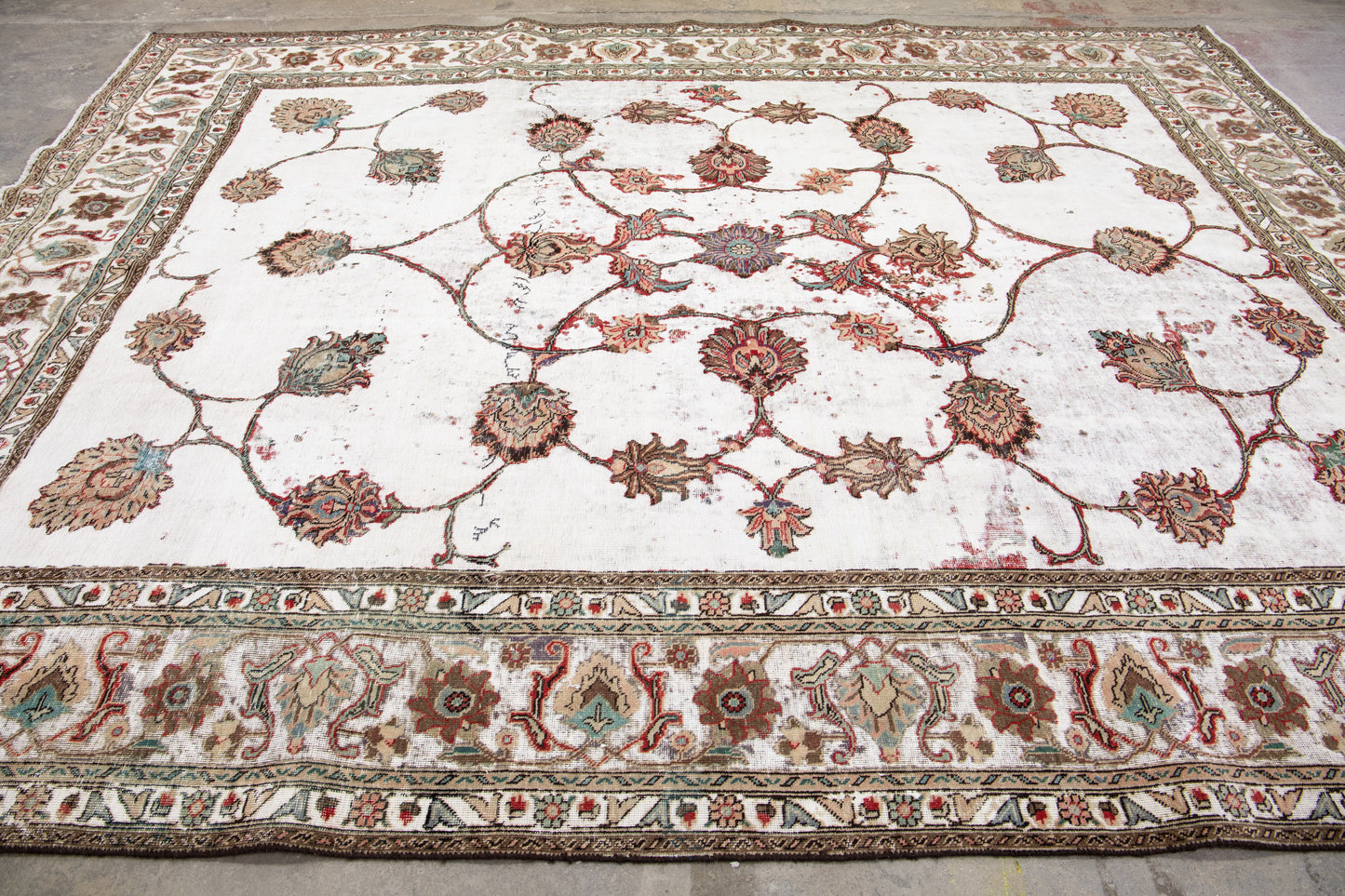 Vintage Persian Distressed Rug - 9'7'' x 12'8"