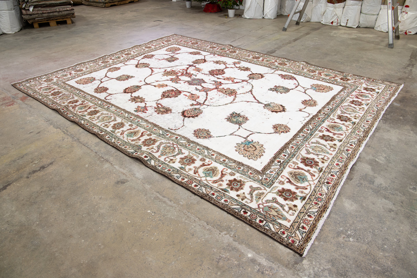 Vintage Persian Distressed Rug - 9'7'' x 12'8"