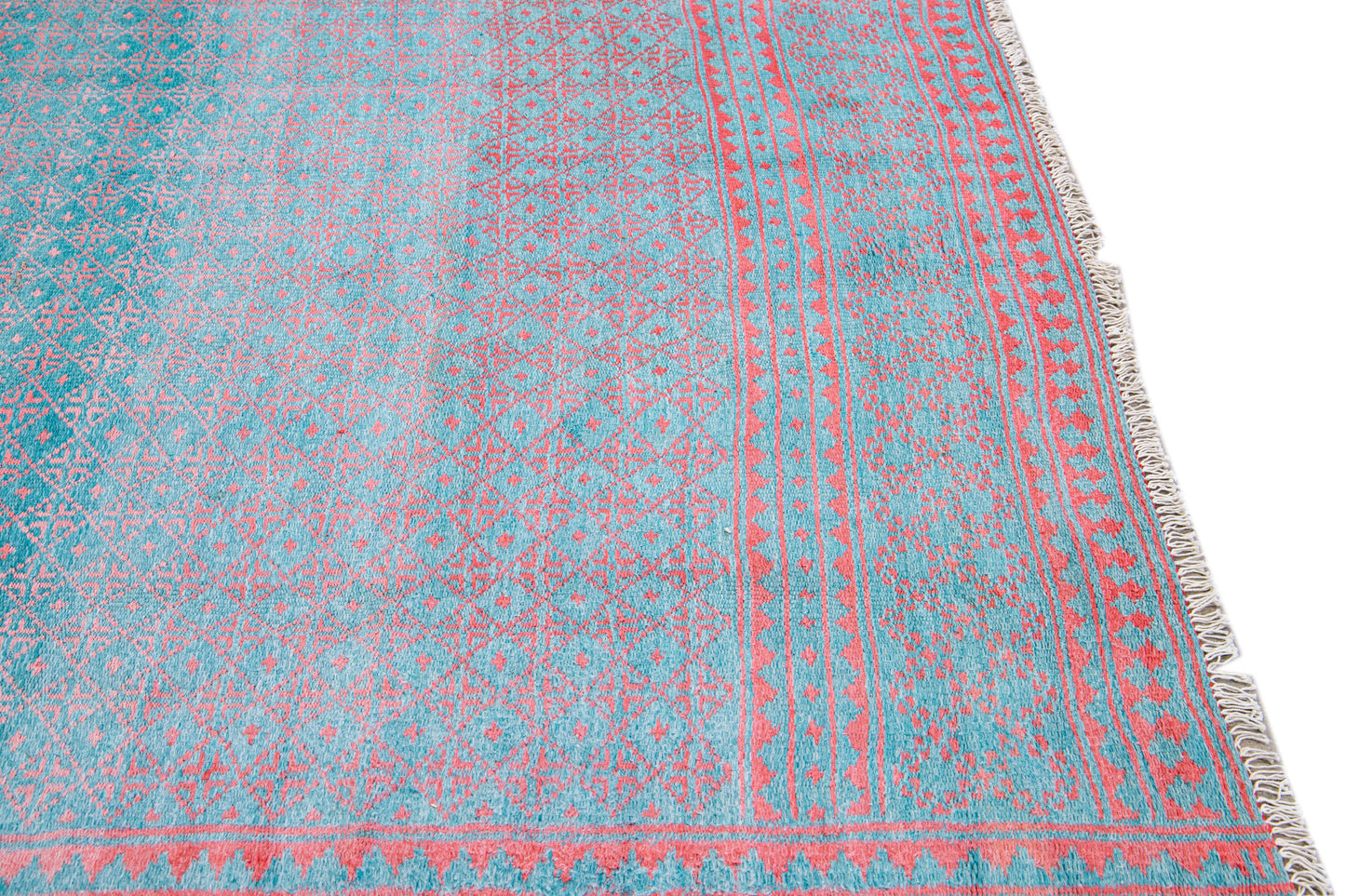 Vintage Indian Handmade Wool & Cotton Rug - 8'3" x 11'5"