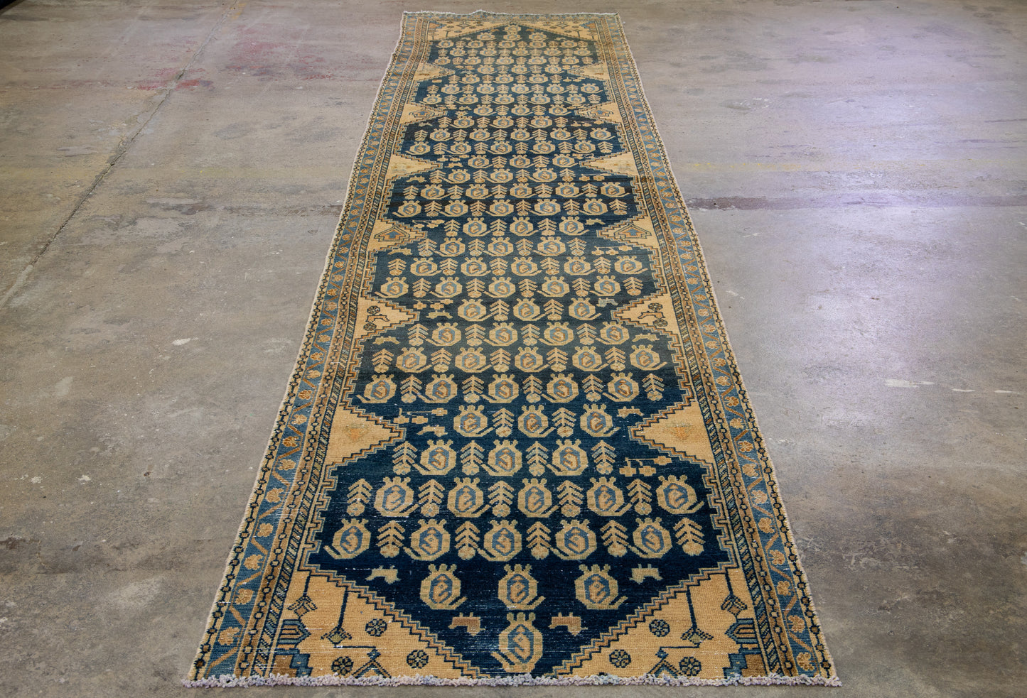 Vintage Persian Handmade Runner - 3'8'' x 15'10"