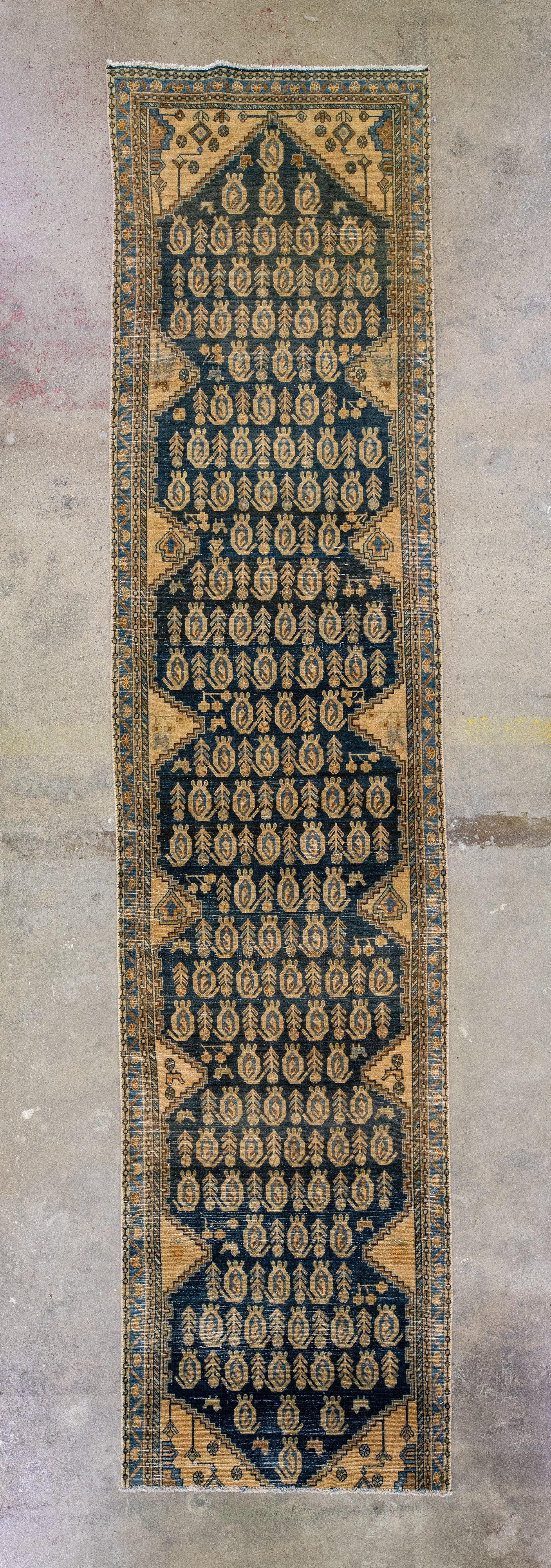 Vintage Persian Handmade Runner - 3'8'' x 15'10"